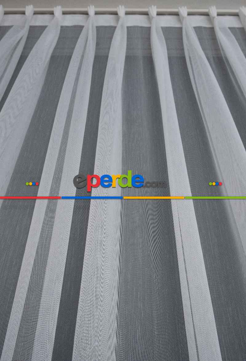 Salon Tül - Hafif Düz Keten Tül Çok Dökümlüdür - İtinalı Dikiş - Amerikan Pile - Kurşunlu Tül