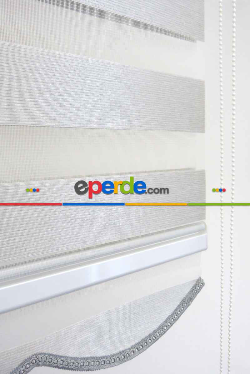 Mutfak - Gri Düz Zebra Zebra Perde- Gri-füme-antrasit