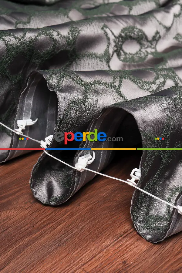 Yatak Odası Fon Perde - S Pile Dökümlü Jakar Dokuma Fon Perde