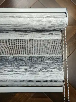 Renk Geçişli Pliseli Zebra Gri-beyaz Yeni Sezon Perle Home