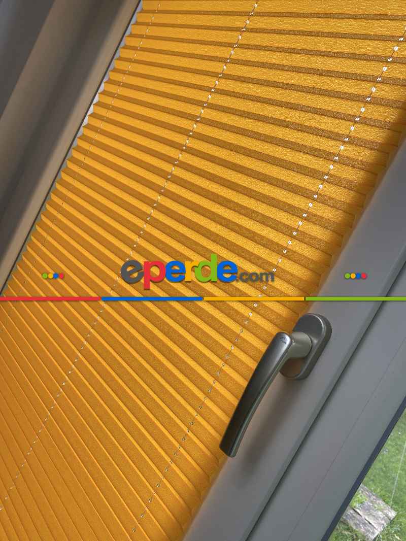 Plise Perde Turuncu Renk