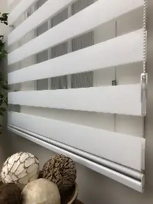 Yüksek Kalite Düz Zebra Perde - Beyaz Renk- Beyaz