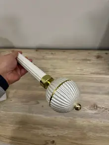 İnci Beyazı Beyaz Metal Rustik Perdelik