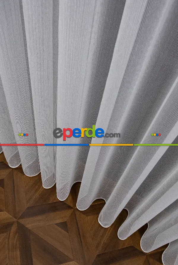 Zincir Çelik Dökümlü Tül Perde - İtinalı Dikiş - S Pile - Kurşunlu Tül
