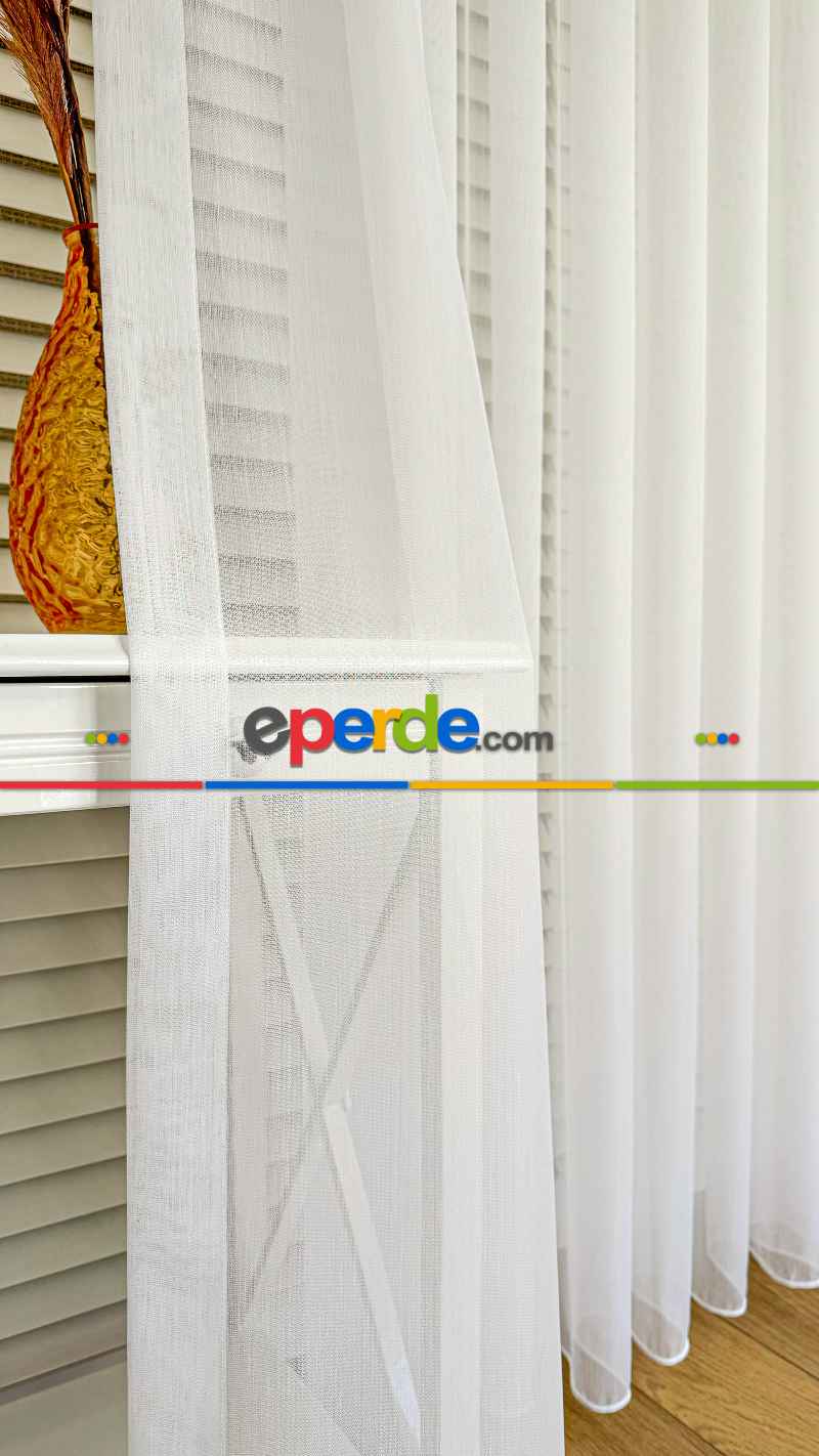 Genç Odası Bambu Tül İpek Yumuşaklığında Kırık Beyaz Armür Dokuma - Ütü İstemez