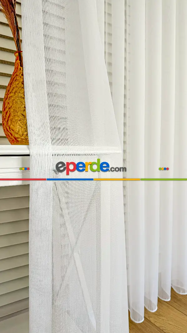 Oturma Odası - Bambu Tül İpek Yumuşaklığında Kırık Beyaz Armür Dokuma - Ütü İstemez