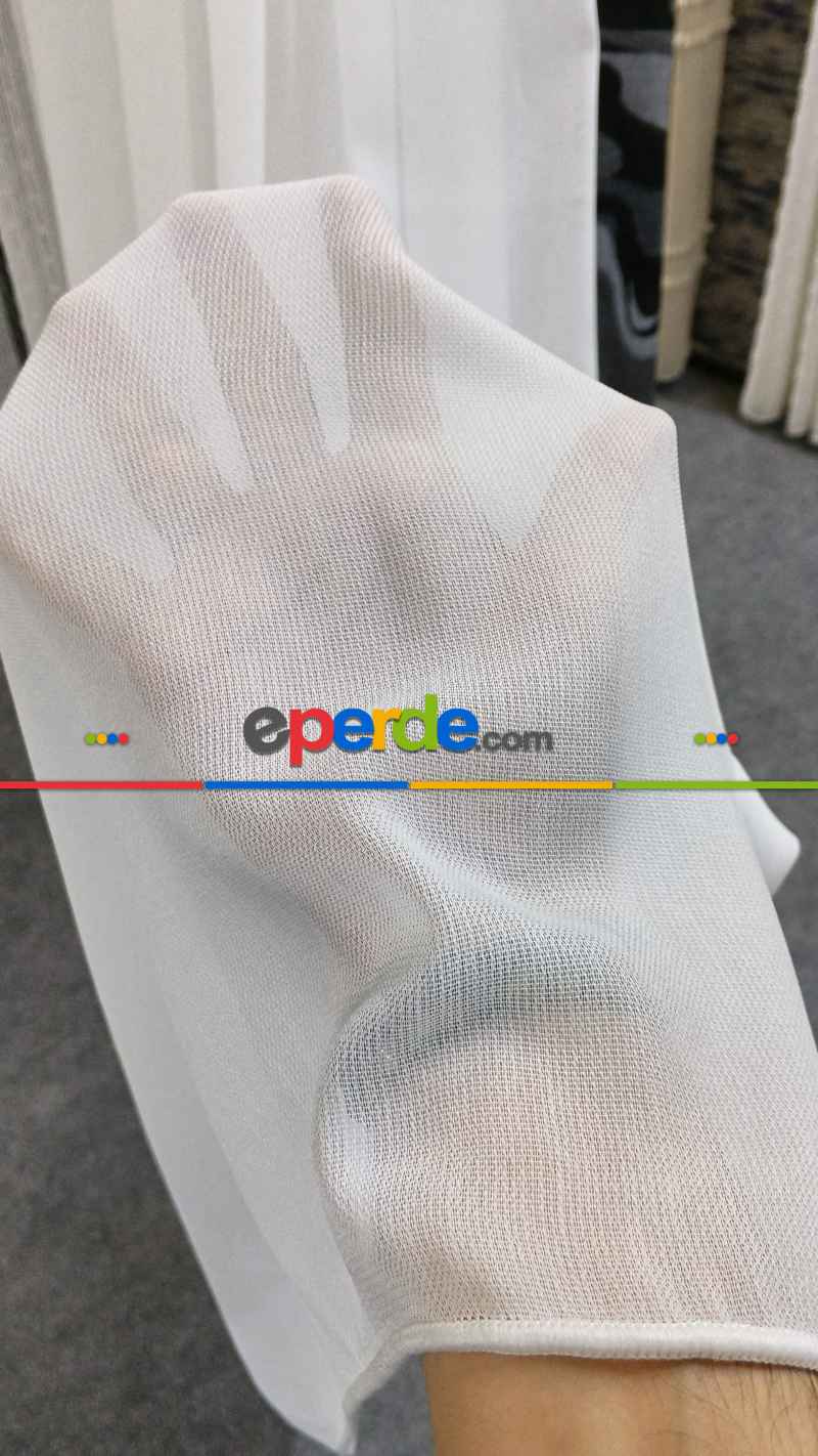 İpeksu – İpeksi Dokulu Modern Yumuşak Tül Perde Renk Ekru