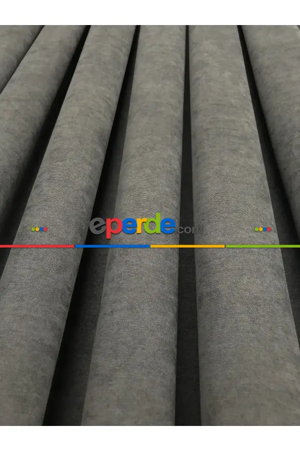 Düz Dökümlü Fon Perde - Antrasit (dikim Ücreti Fiyata Dahildir)