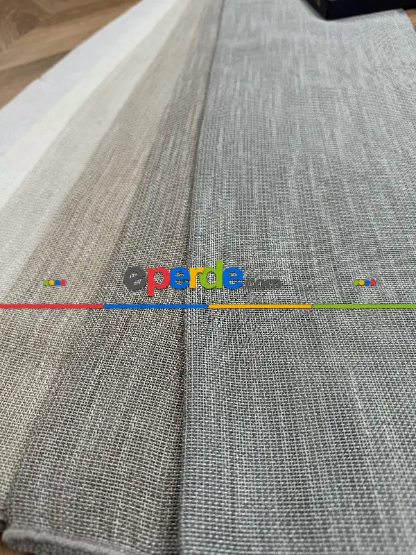 Etek Ucu Damask Nakışlı Düz Tül Perde, Özel Dokuma Premium Seri