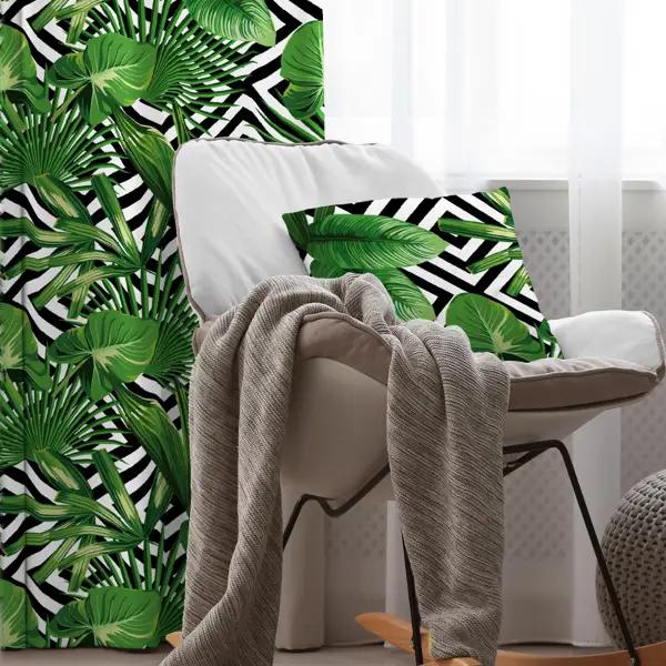 Tropikal Fon Perde Evim K-22 Kumaşı Kalındır Duck Bezi Değildir