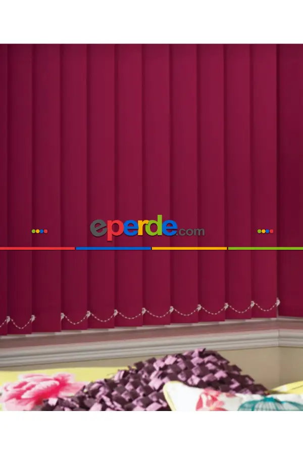 Pembe Dikey Kumaş Perde