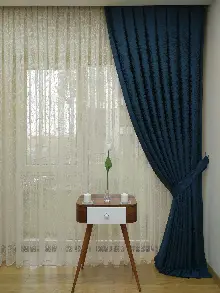 Lacıvertduz Jakar Fon Perde (180)- Lacivert