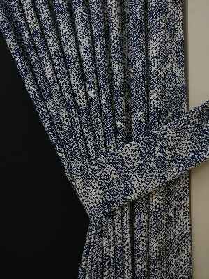 En Yeni Mutfak Fon Perde Modelleri 2021 ( Leke Tutmaz )- Lacivert-bej