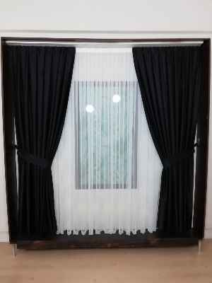 Soft Siyah Fon Perde- Siyah