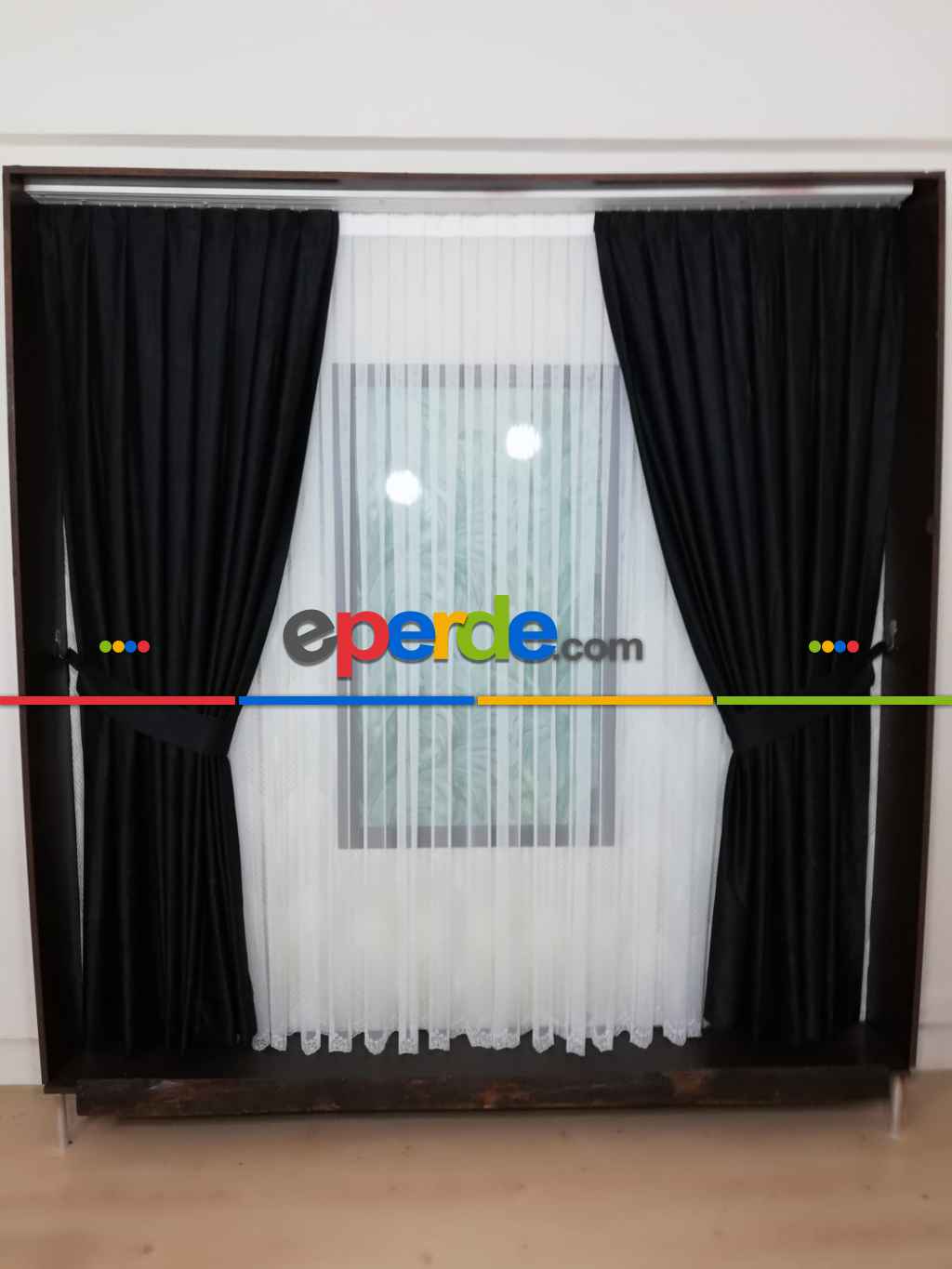 Soft Siyah Fon Perde- Siyah