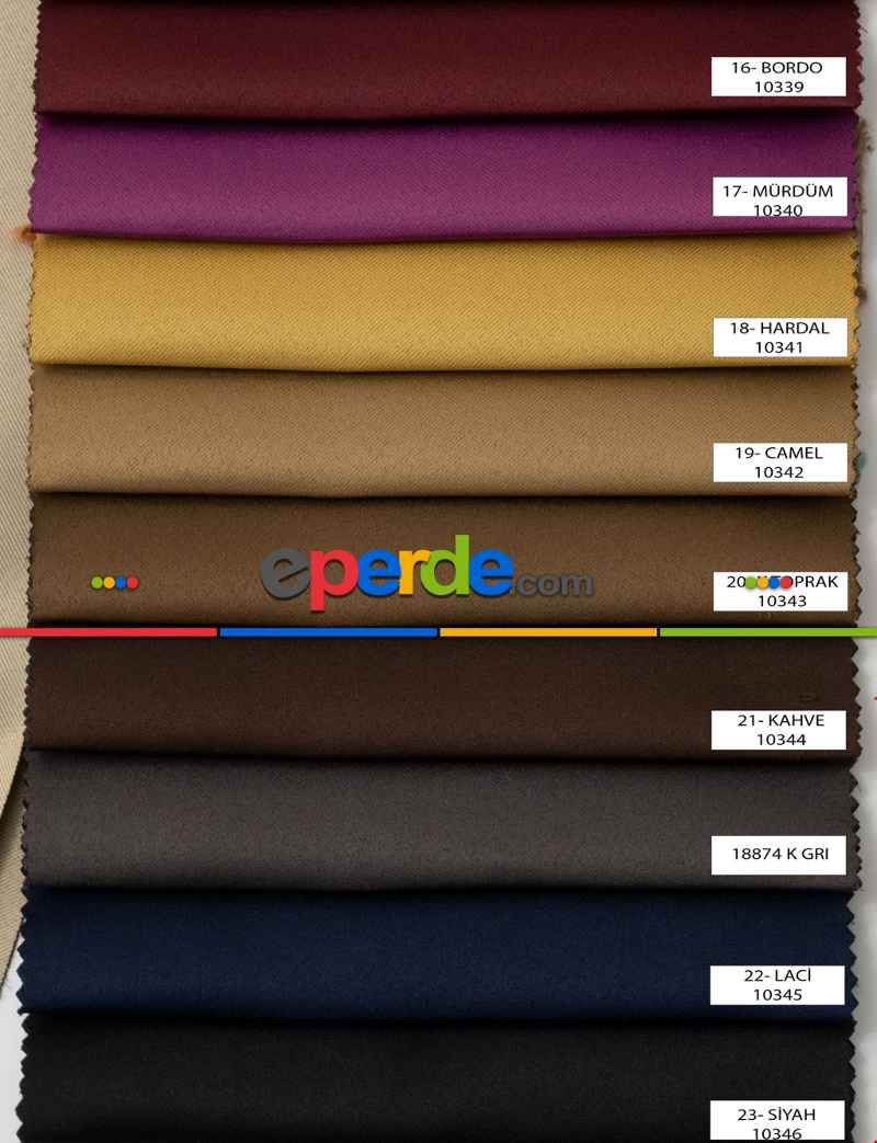 Salon Fon Perde - Blackout Düz Fon Perde Karartma Perde Güneşlik - Çok Renkli 1. Kalite