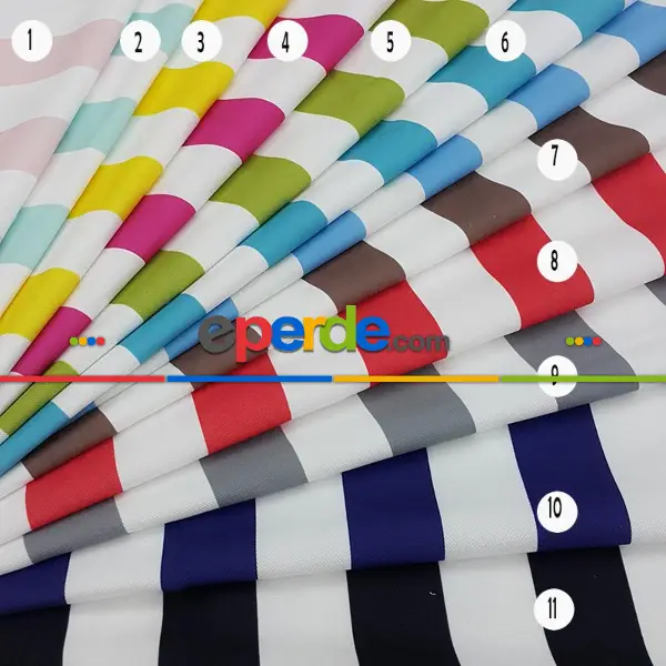 Renkli Çizgili Fon Perdeler Çoklu Renk Seçenekleri İle - Kumaşı Kalındır-renkler Kalıcıdır- Yeşil-Mavi-Gri-Füme-Antrasit-Kırmızı-Beyaz-Pembe-Pudra