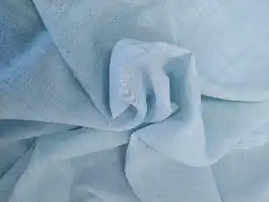 Modern Dökümlü Keten Tül Perde - Açık Mavi K- Mavi Açık