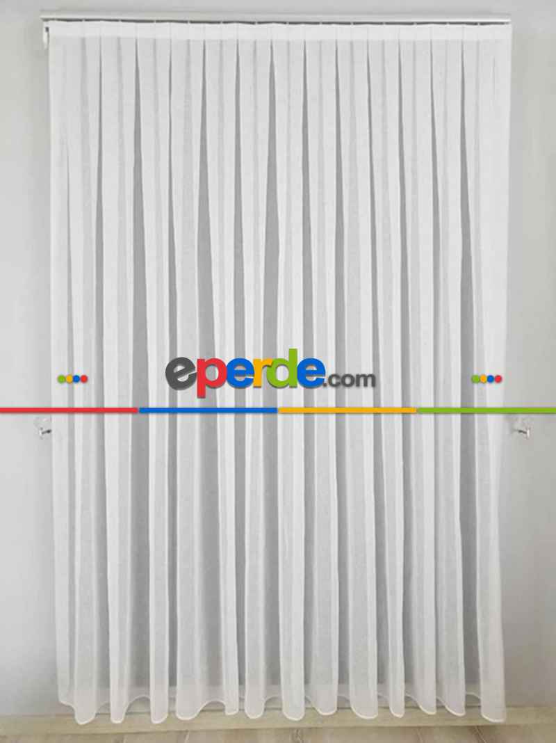 Salon - Salon Yatak Odası Çocuk Odası Natural Keten Tül Perde