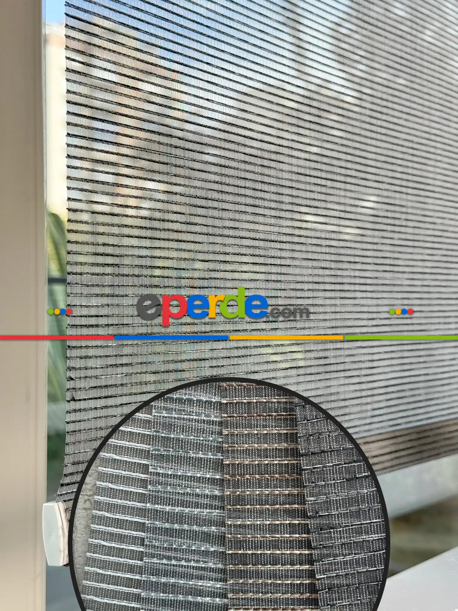 Siyah Çizgili Tül Stor Perde, Standart Metal Kasalı Yüksek Kalite Kornişe Kolay Montaj Seçenekli