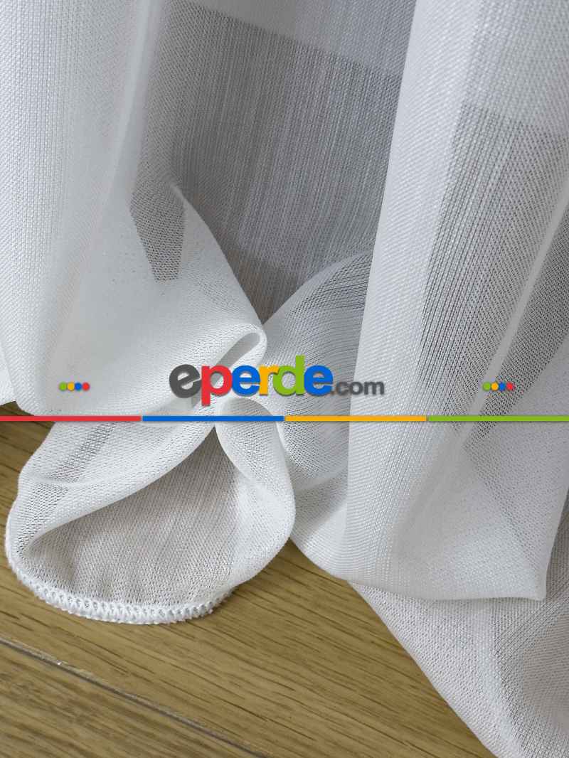 Sanal Çizgili Lüx Premıum Düz Tül Perde