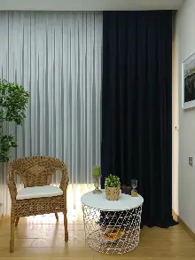 Soft Lacivert Fon Perde (180)- Lacivert