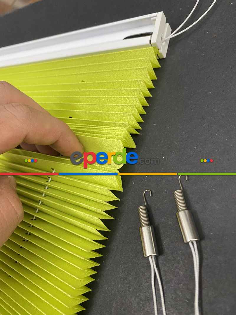 Plise Perde Yeşil Renk