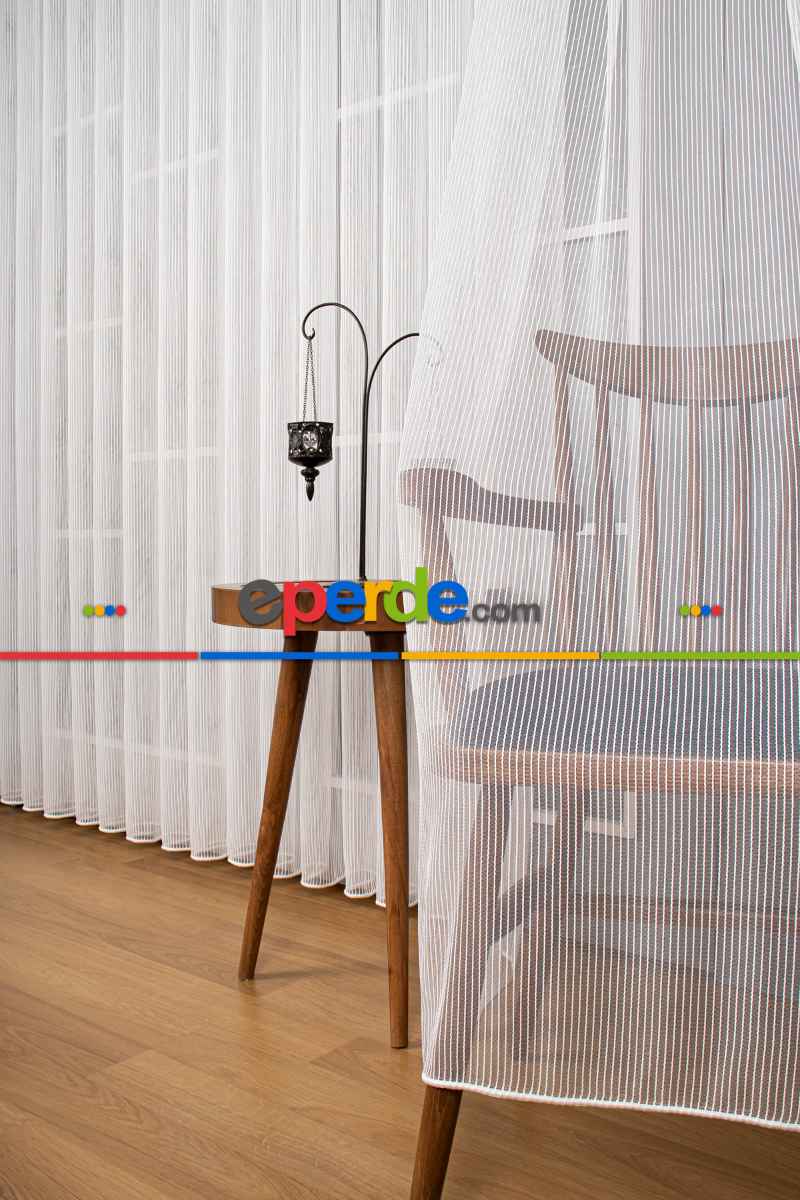 Yatak Odası - Özel Sık Zincir Tül Perde - Ekru