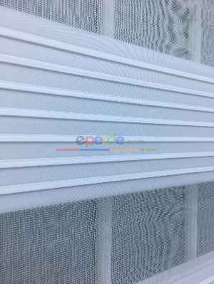 Beyaz Mutfak Perdesi Mekanizmalı Zebra Perde Plise- Beyaz