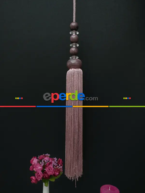 Yatak Odası - Düz Renk Dökümlü Fon Perde (180)- Gül Kurusu