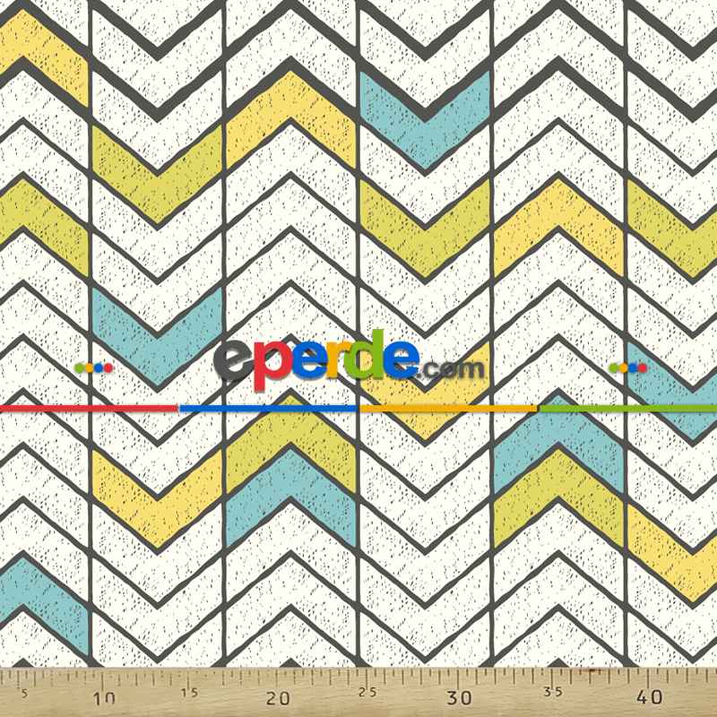 Modern Mutfak Perdesi Kanat Fon Perde Desenli- Siyah