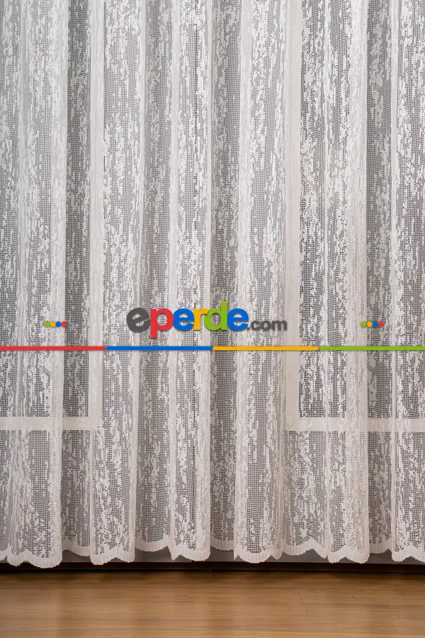 Fransız Dantel Örme Tül Perde