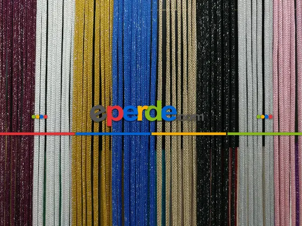 Gri Rengi Simli İp Perde Jumbo Zincir Serisi- Gri-füme-antrasit-gümüş