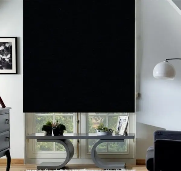 Düz Mat Blackout Işık Geçirmeyen Stor Perde Siyah 1.kalite- Siyah