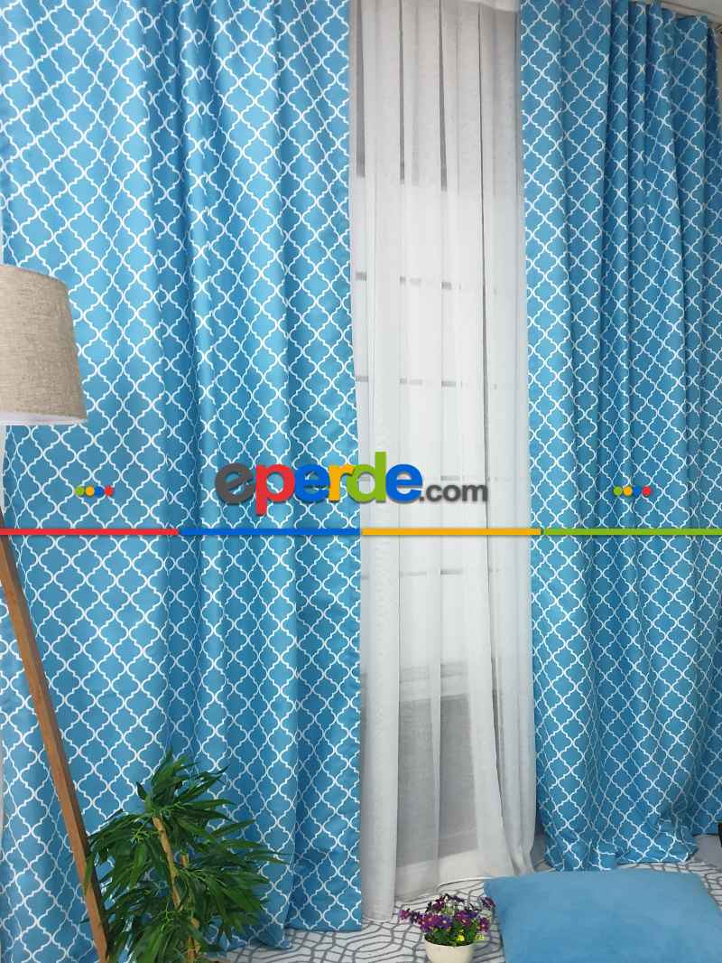 Ottoman Desenli Fon Perde Evm1928 Kumaşı Kalındır Duck Bezi Değildir