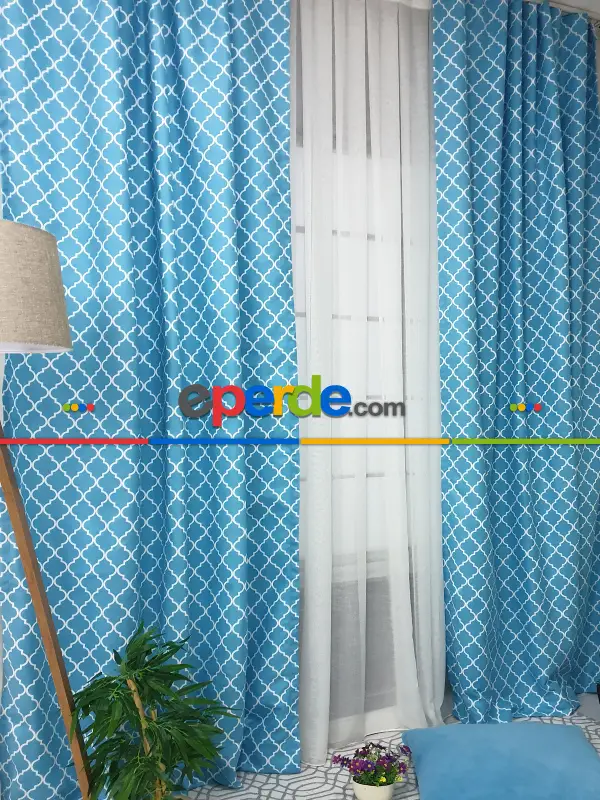 Ottoman Desenli Fon Perde Evm1928 Kumaşı Kalındır Duck Bezi Değildir