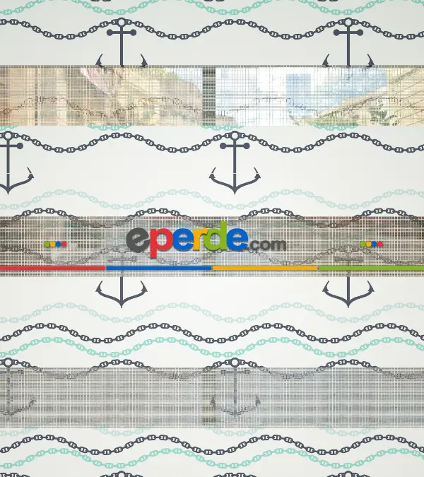 Bebek Odası Zebra Perde - Çapa Baskılı Zebra Perde- Gri-Füme-Antrasit-Beyaz-Turkuaz