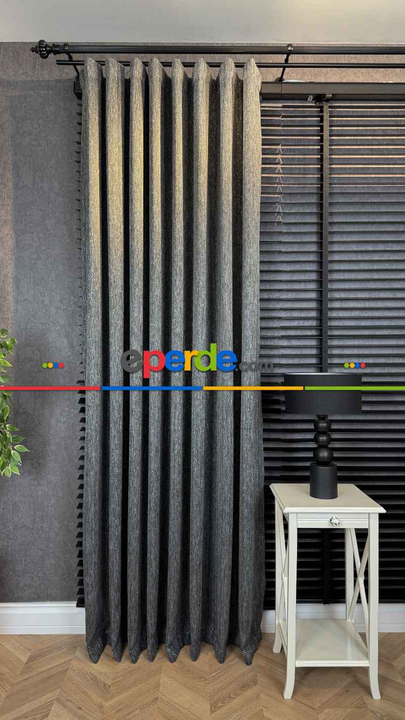 Premium Simli Jakar Dokuma Fon Perde