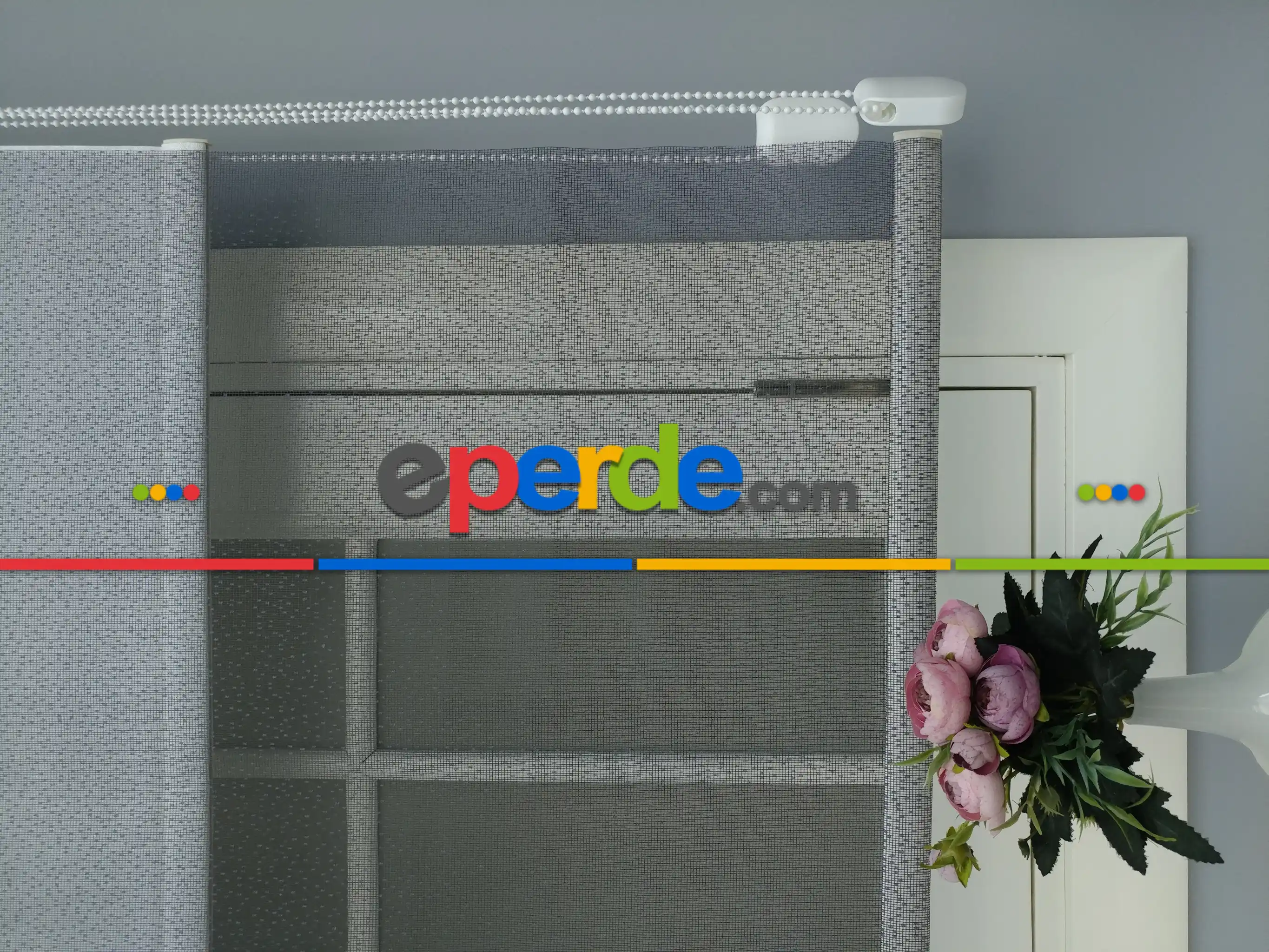 Çiftli Sistem Dantel Stor- Siyah