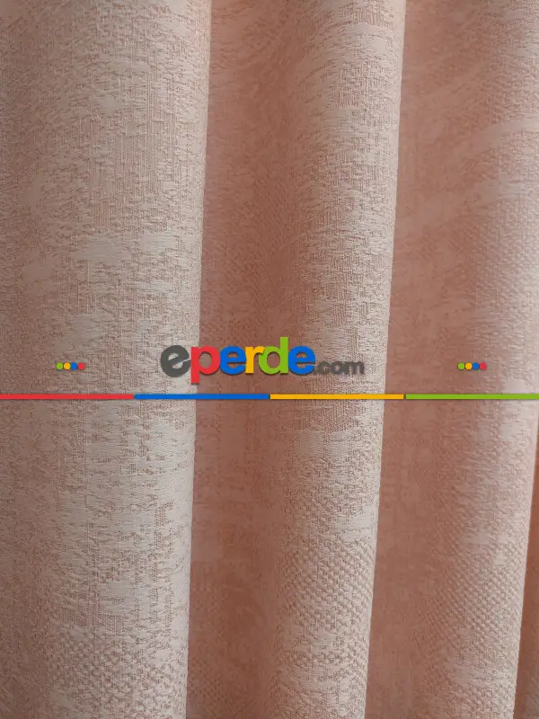 Pudra Pembe - Düz Jakar Fon Perde (180)- Pembe Pudra Pembe
