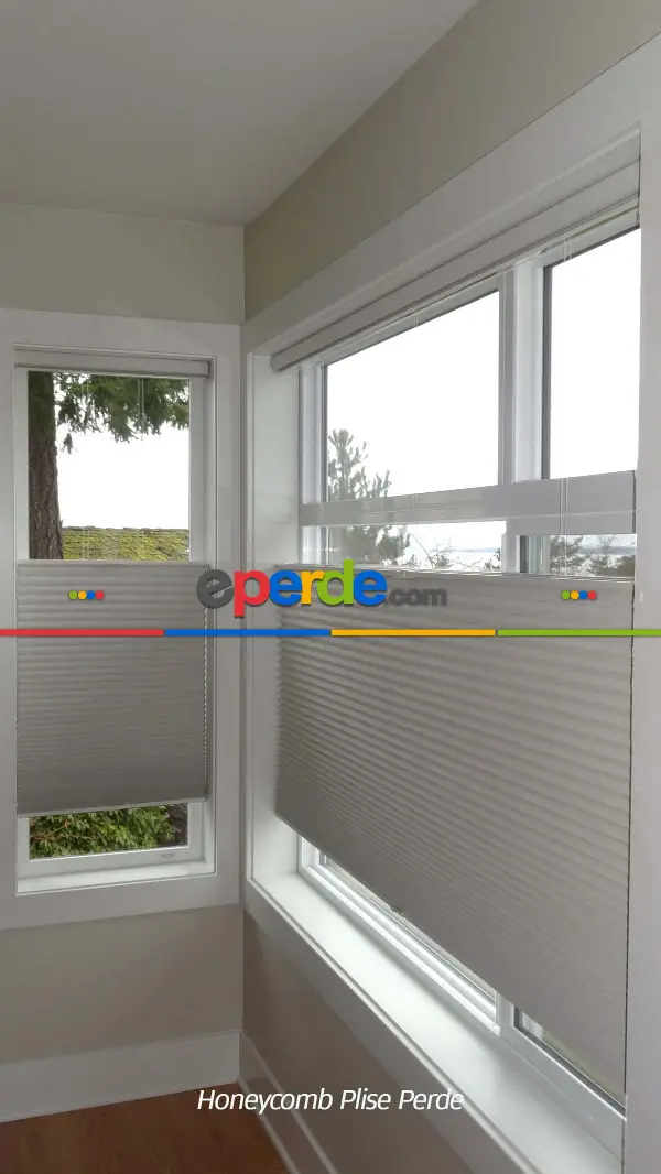 5 Renk Honeycomb Plise Perde, Kolay Montaj Sistemli, Cam Balkon Ve Pimapen İçin