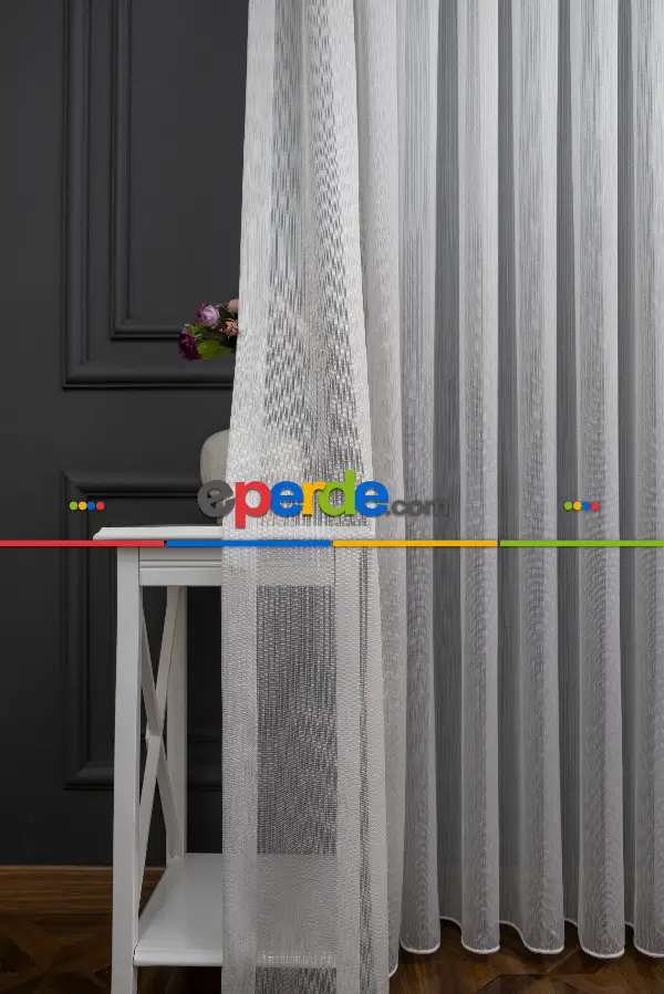 Ekru Kar Tül Ütü İstemeyen Fantazi Tül - İtinalı Dikiş Garantisi - Kurşunlu Tül