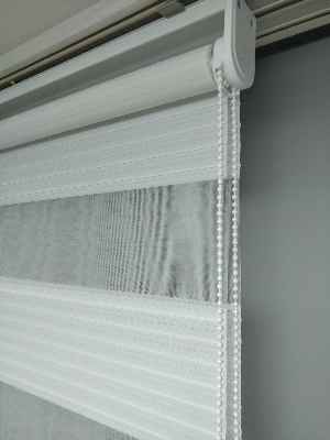 2021 Sezonu - Zebra Perde - Geniş Plise (pileli) Zebra Perde- Krem Açık-Ekru