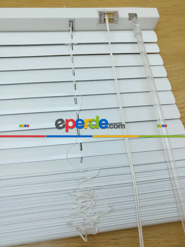 Beyaz - Alüminyum Jaluzi Perde - 25mm Kalınlığında- Beyaz