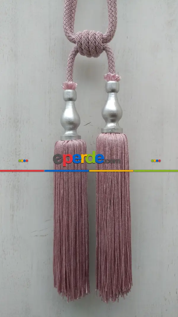 Gül Kurusu Rengi Braçol Perde Bağı- Gül Kurusu