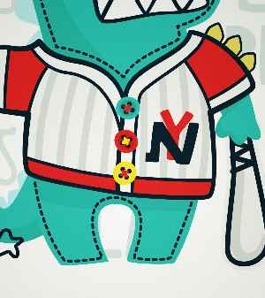 Sevimli Dinazor Desenli Özel Baskılı Stor Perde- Çok Renkli