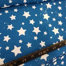 Bebek Odası Fon - Yıldız Desenli Fon Perde Evm685-9 Kumaşı Kalındır Duck Bezi Değildir- Beyaz