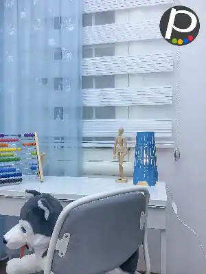 Çocuk Odası - Tül Fon Perde Açık Mavi- Mavi Açık