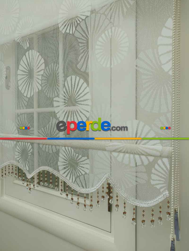 Çiftli Sistem Tül Ve Stor Perde- Krem Açık-ekru