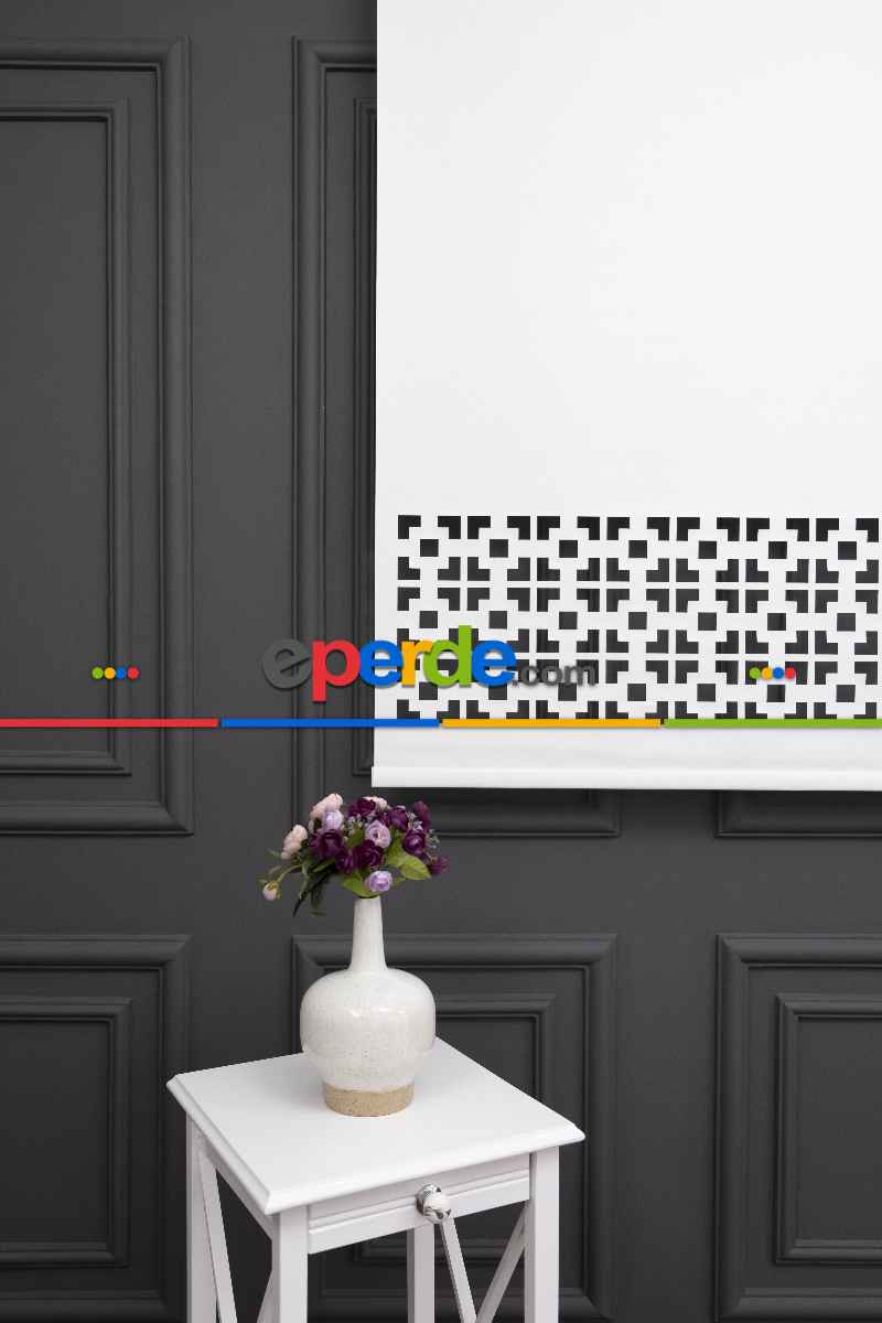 Ekru Renk Lazer Kesim Mat Stor Perde (ister Düz - İster Lazer Kesimli Satın Alın)